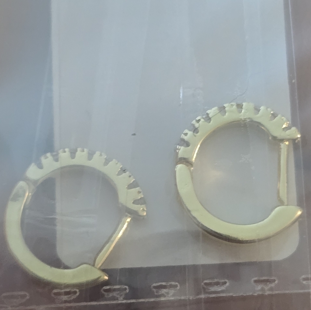 Adornia Gold Hoop Earrings Small Women New